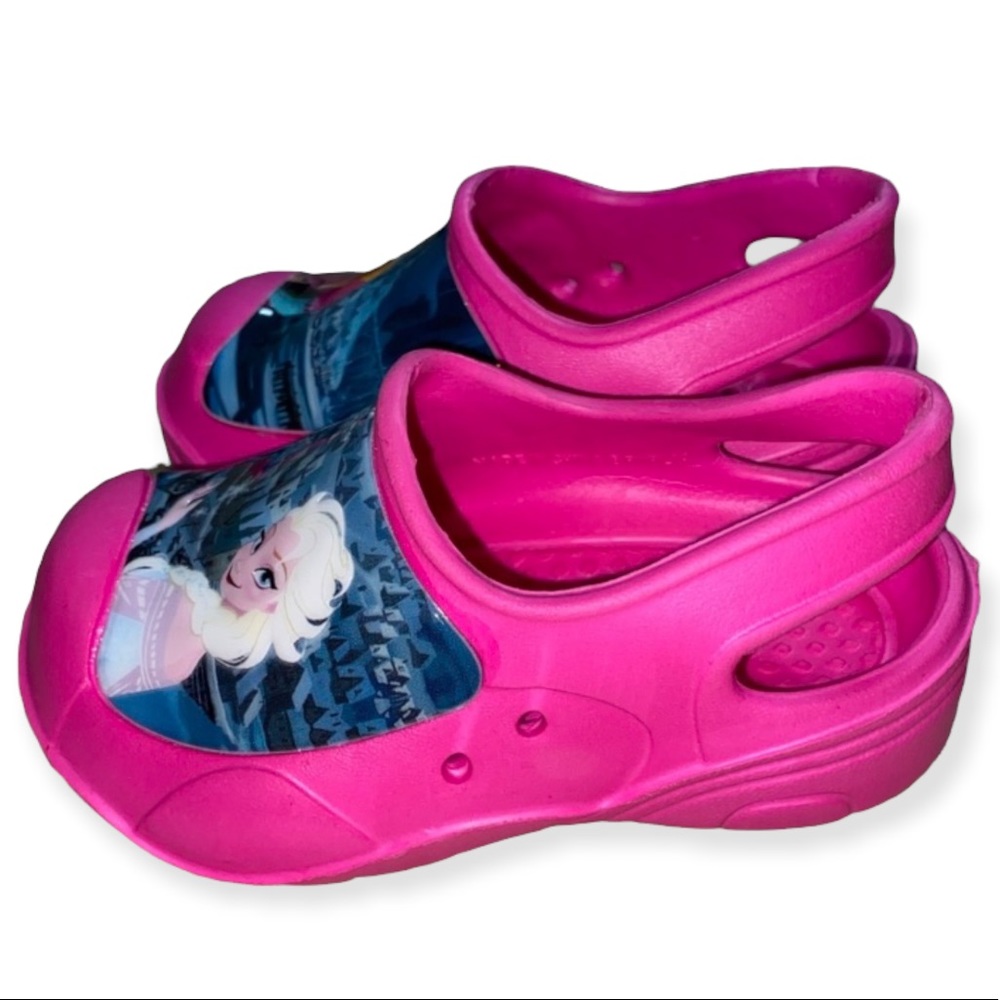 NEW  Disney Frozen Toddlers Croc Like Sandals Slides - Picture 4 of 9